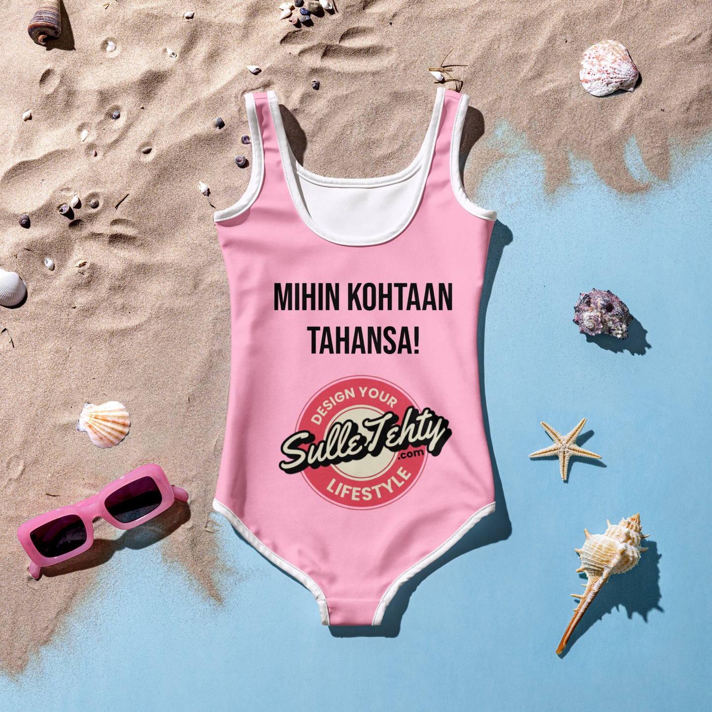 Children's swimsuit with DTG printing