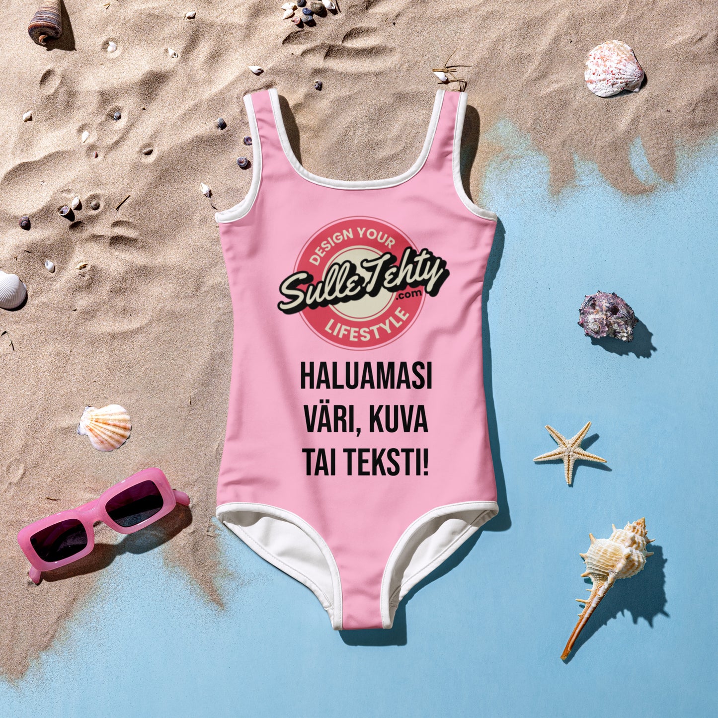 Children's swimsuit with DTG printing
