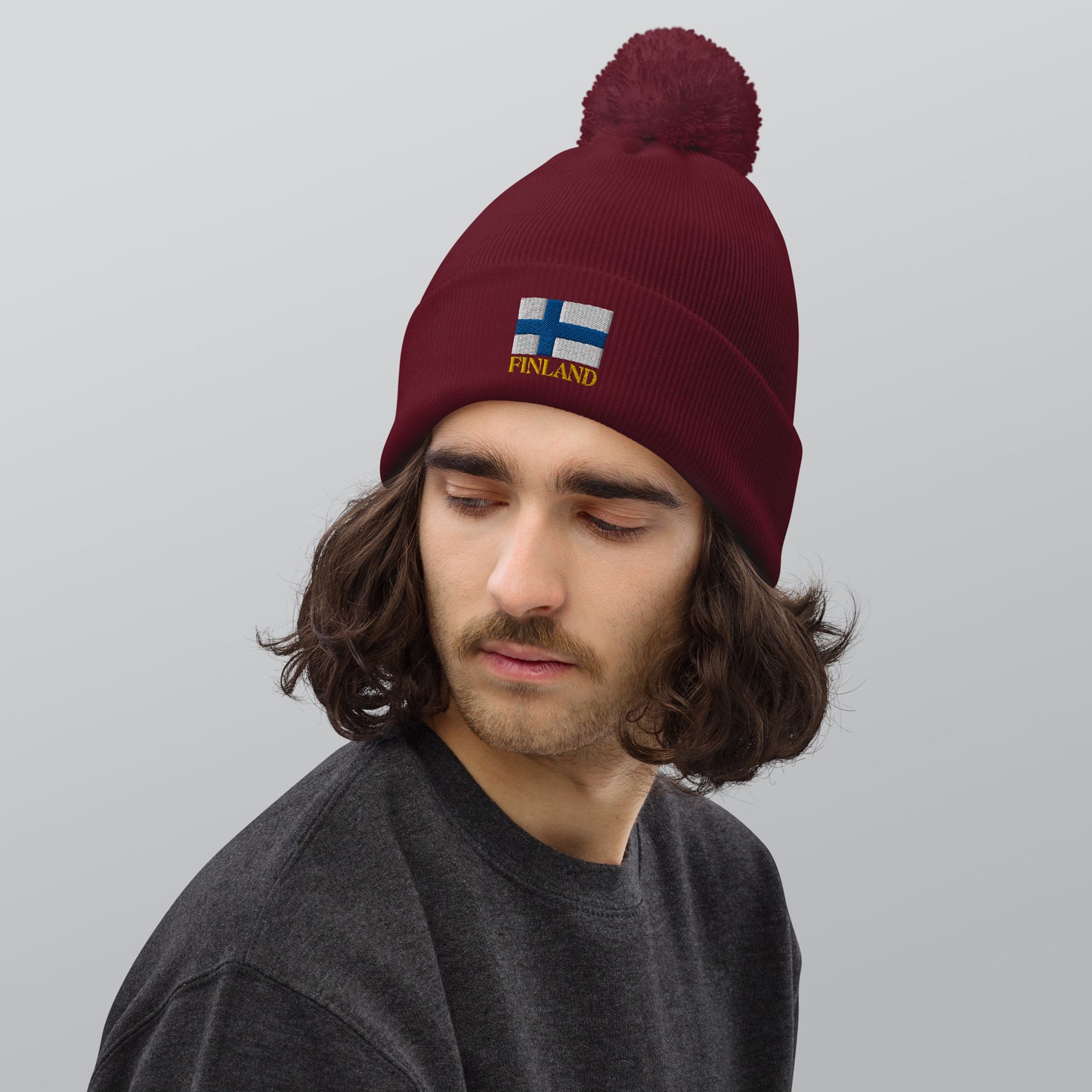 "Finland" beanie with tassel