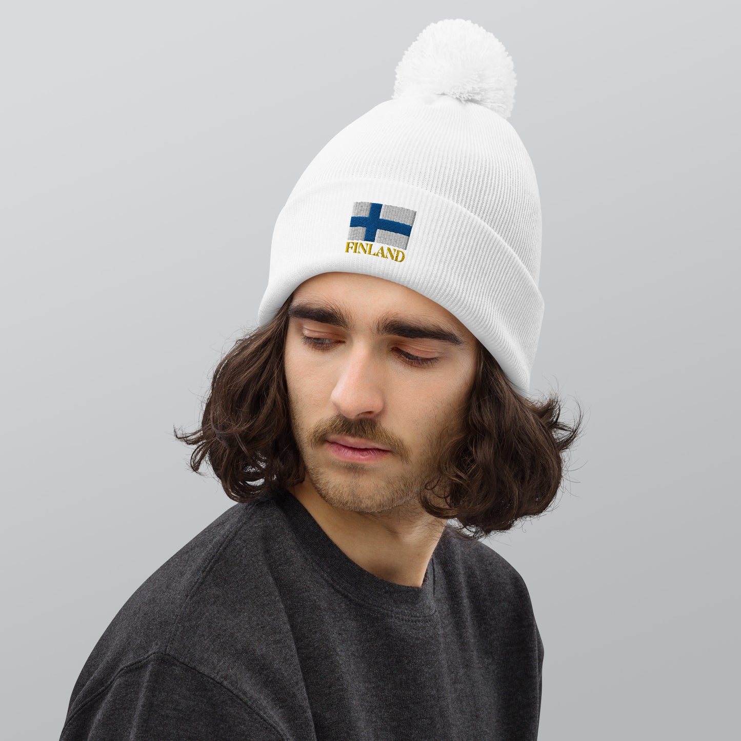 "Finland" beanie with tassel