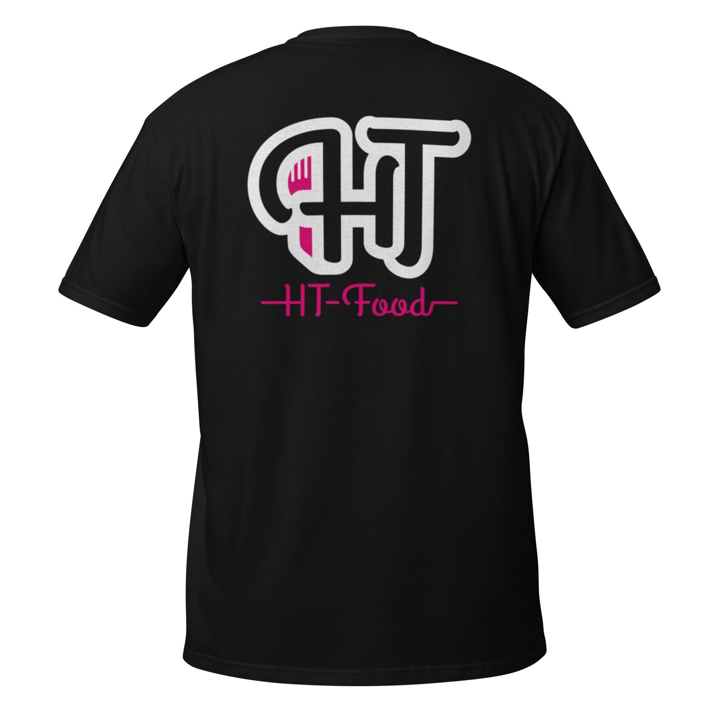 "HT Food" unisex t-paita (logo rinnassa ja selässä)