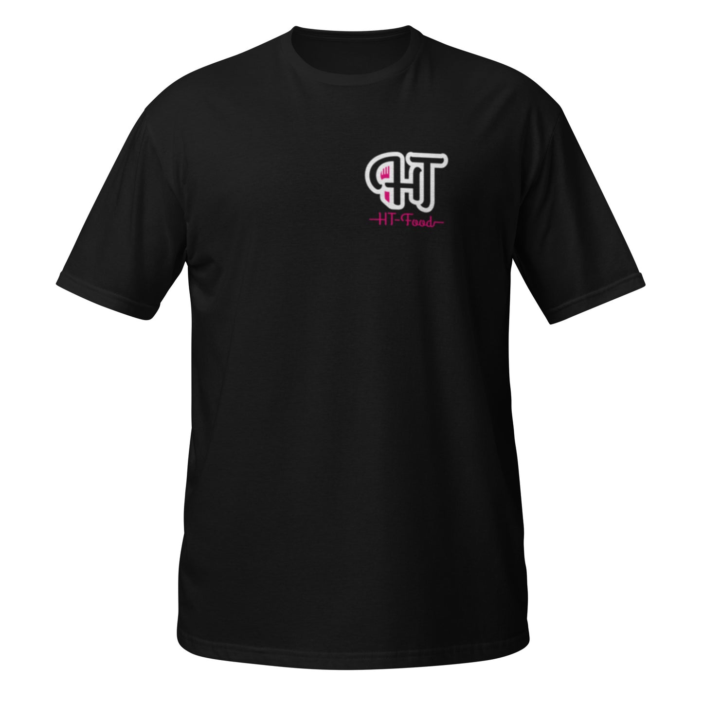 "HT Food" unisex t-paita (logo rinnassa ja selässä)