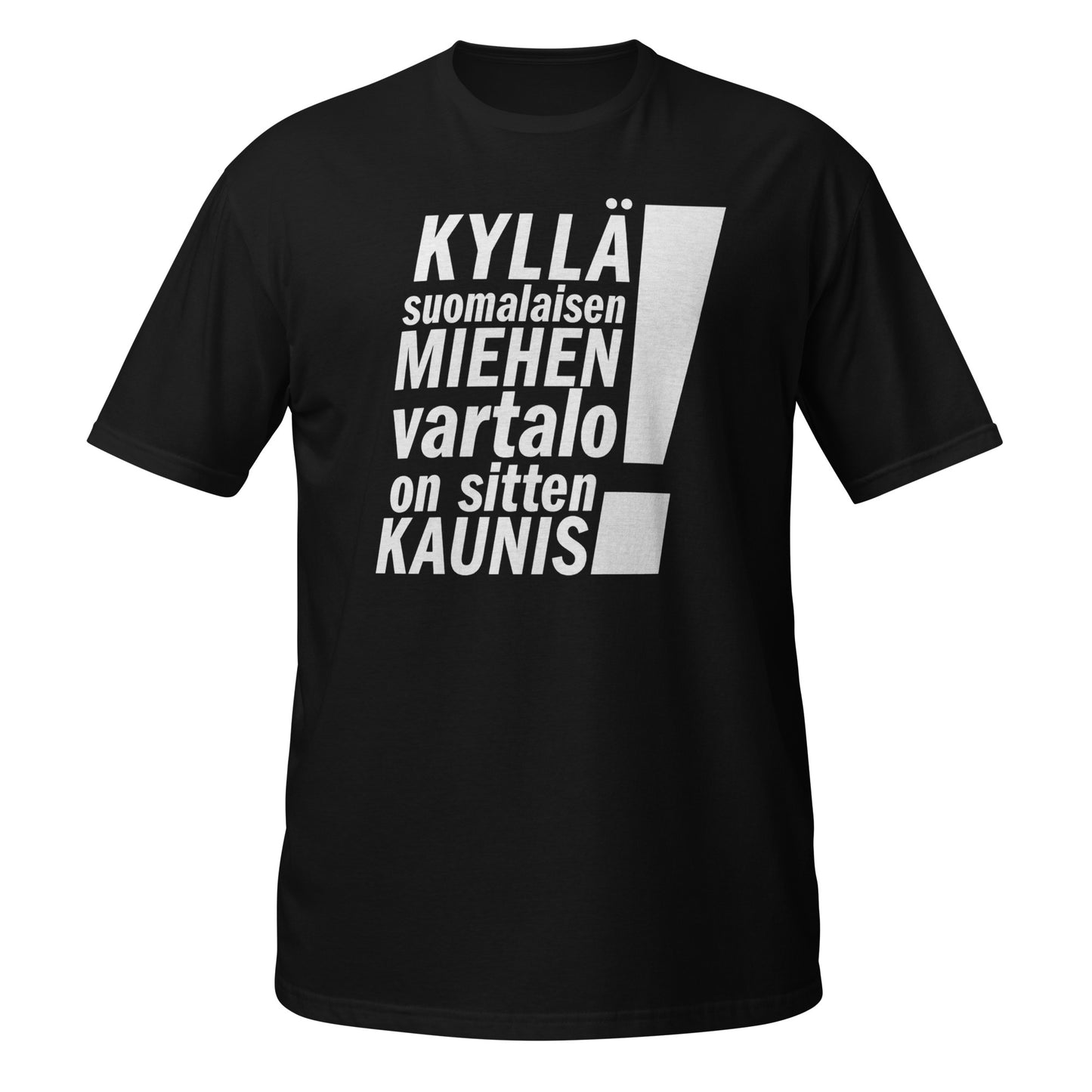 "Suomalaisen miehen vartalo" t-paita (asiakastoive)