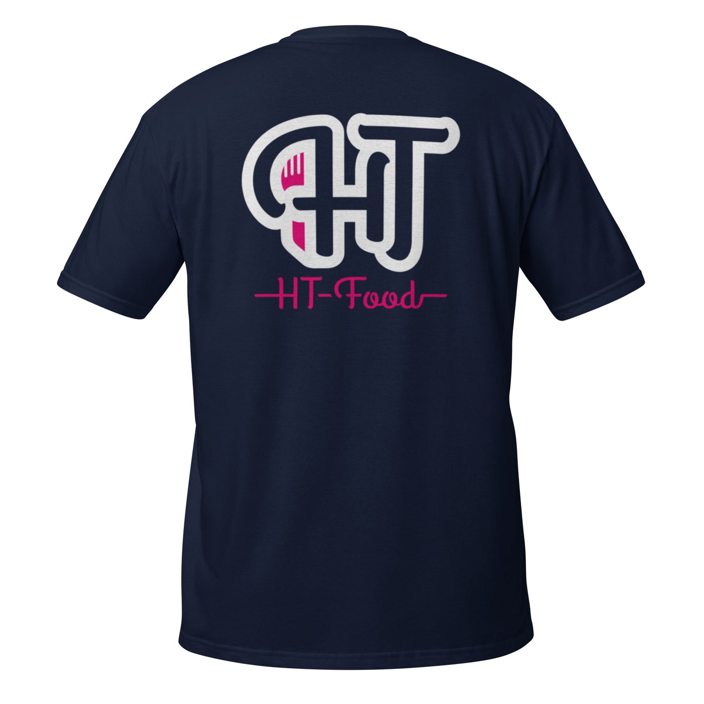 "HT Food" unisex t-paita (logo rinnassa ja selässä)