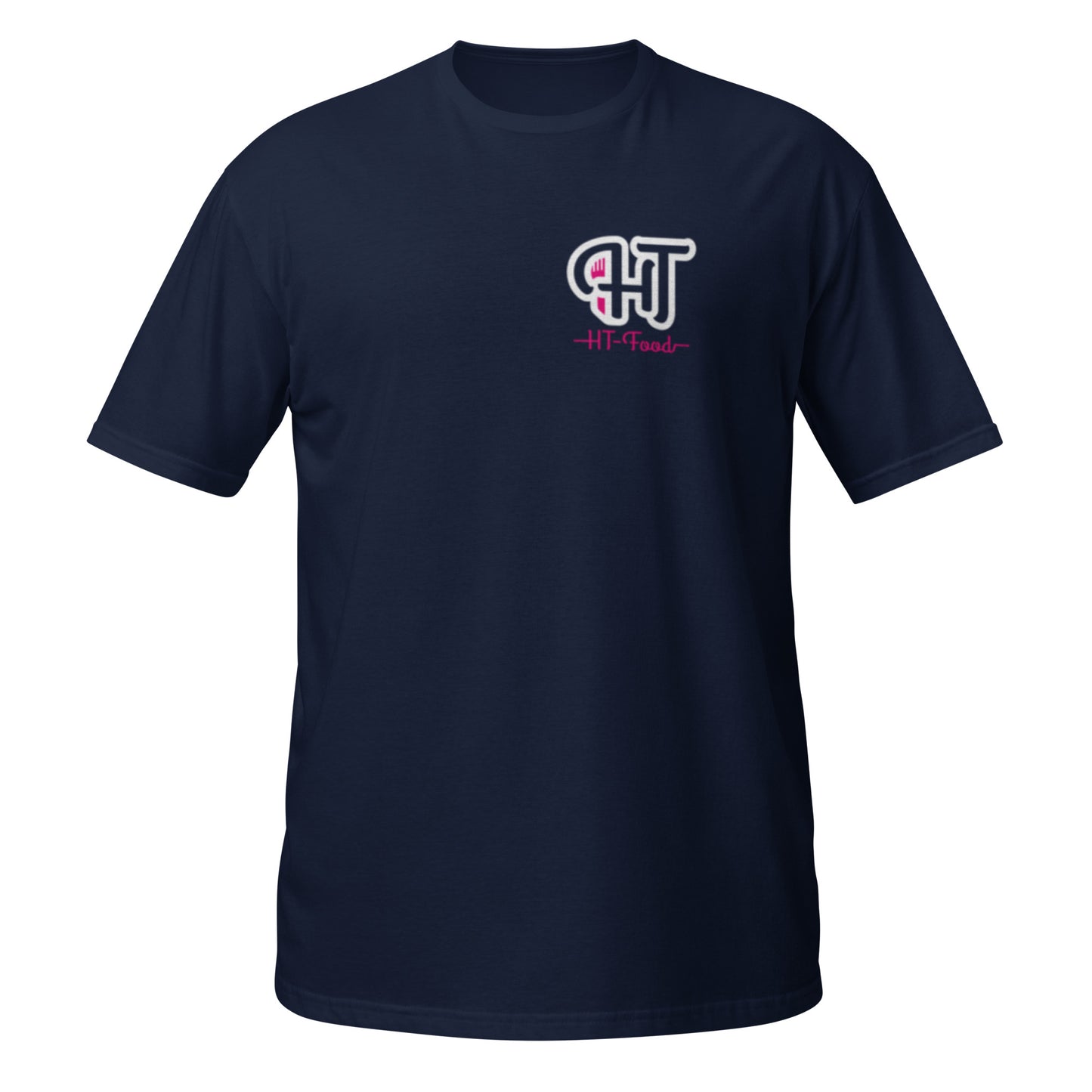 "HT Food" unisex t-paita (logo rinnassa ja selässä)