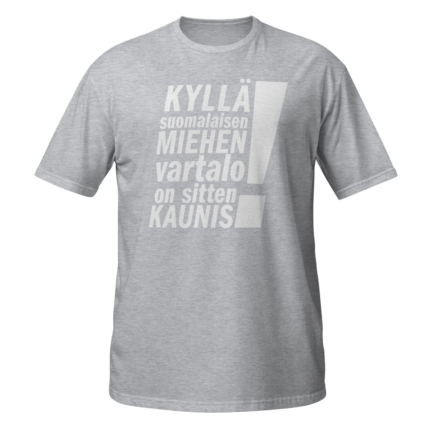 "Suomalaisen miehen vartalo" t-paita (asiakastoive)