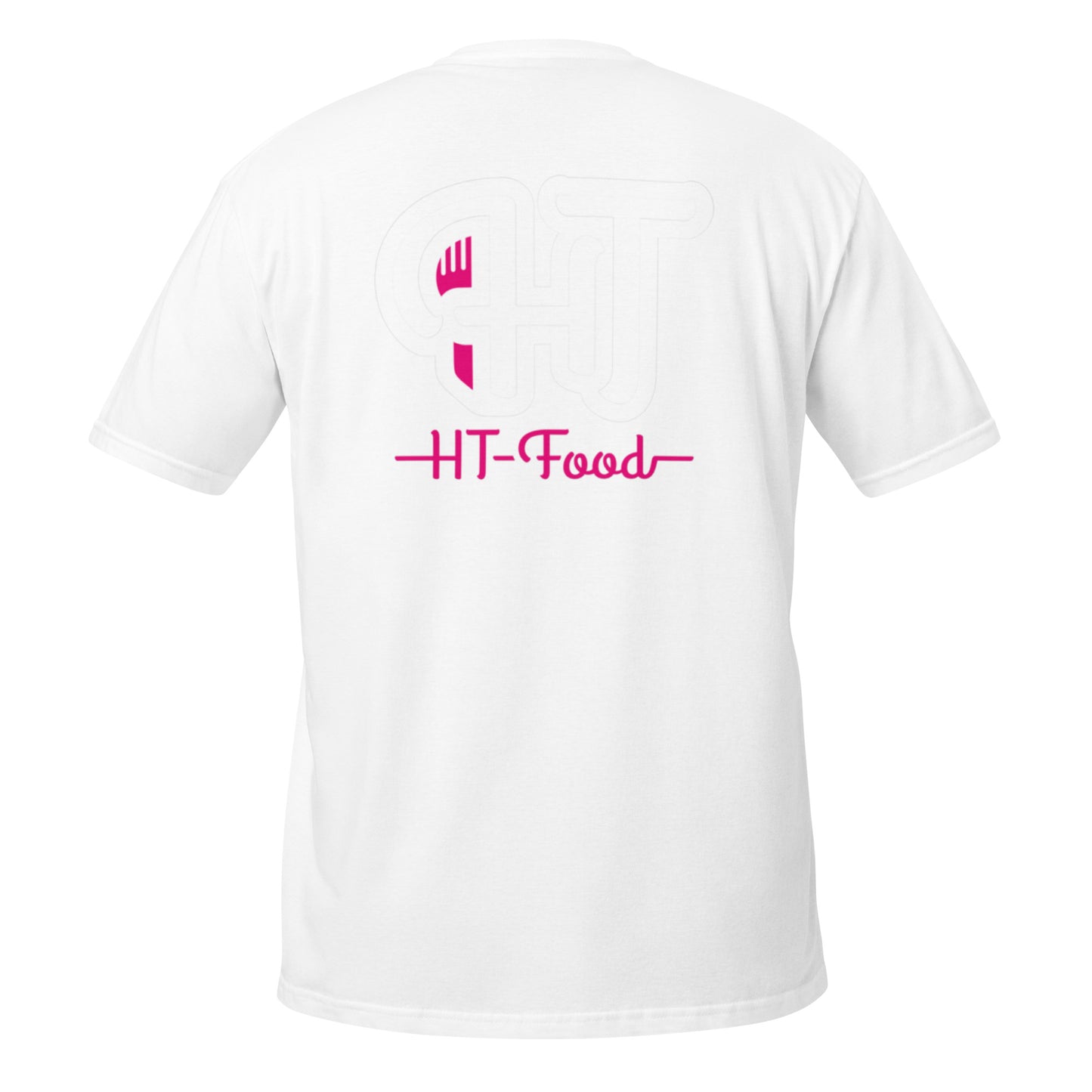 "HT Food" unisex t-paita (logo rinnassa ja selässä)