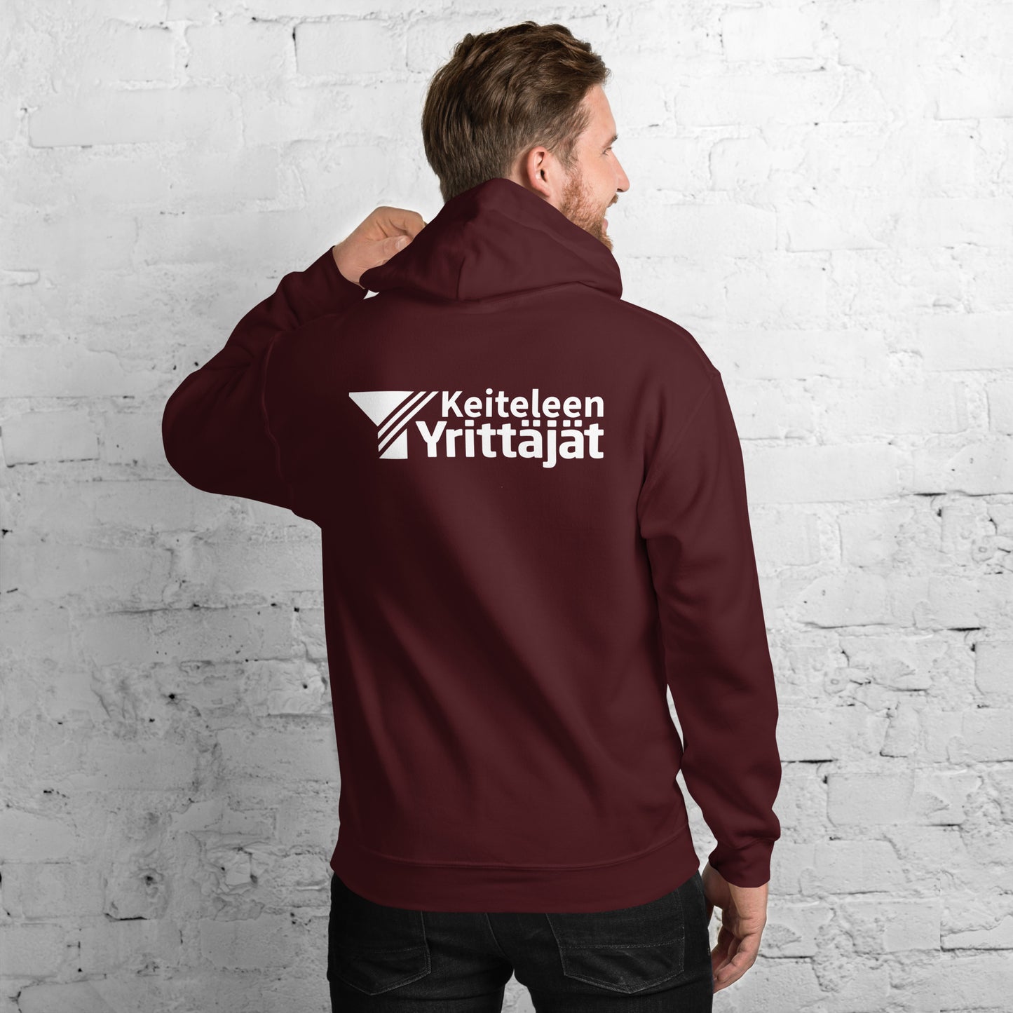 "Keiteleen Yrittäjäts" hoodie (logo on the back)
