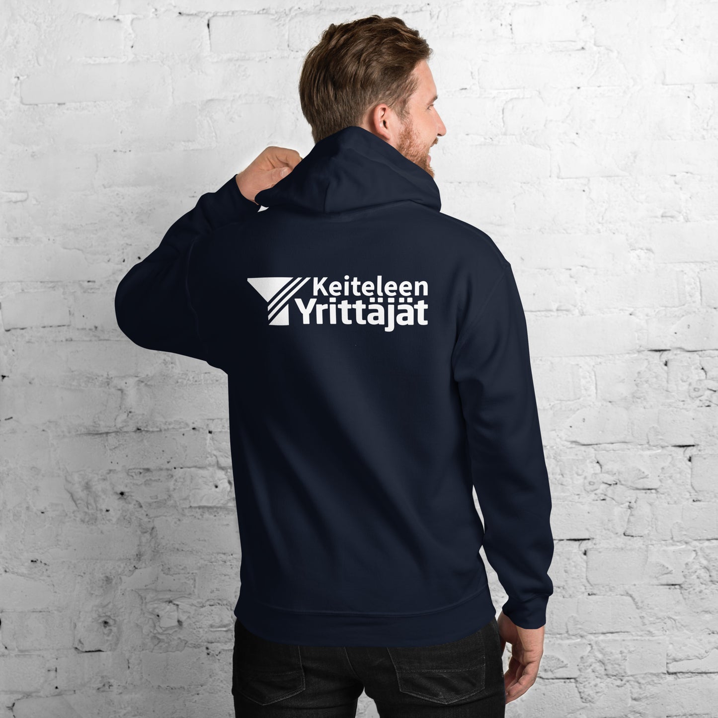 "Keiteleen Yrittäjäts" hoodie (logo on the back)