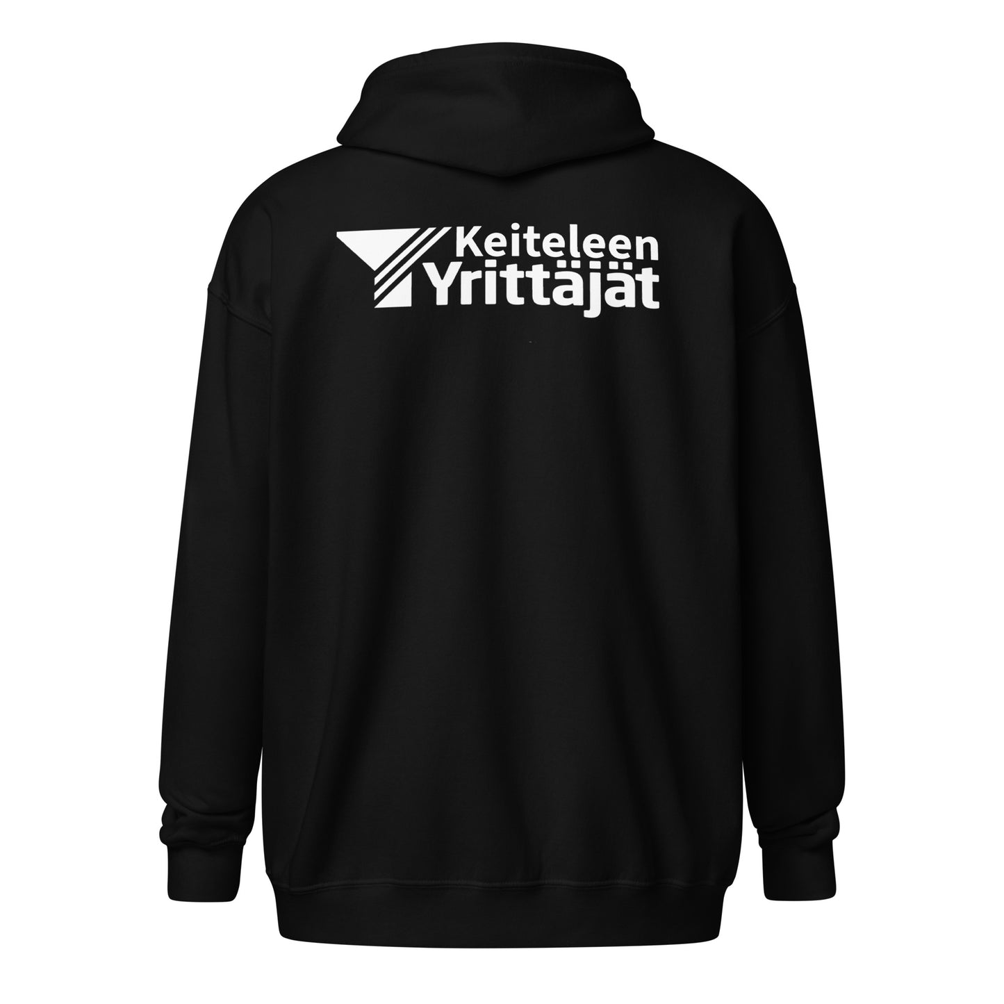 "Keiteleen Yrittäjät" huppari vetoketjulla (logo selässä)
