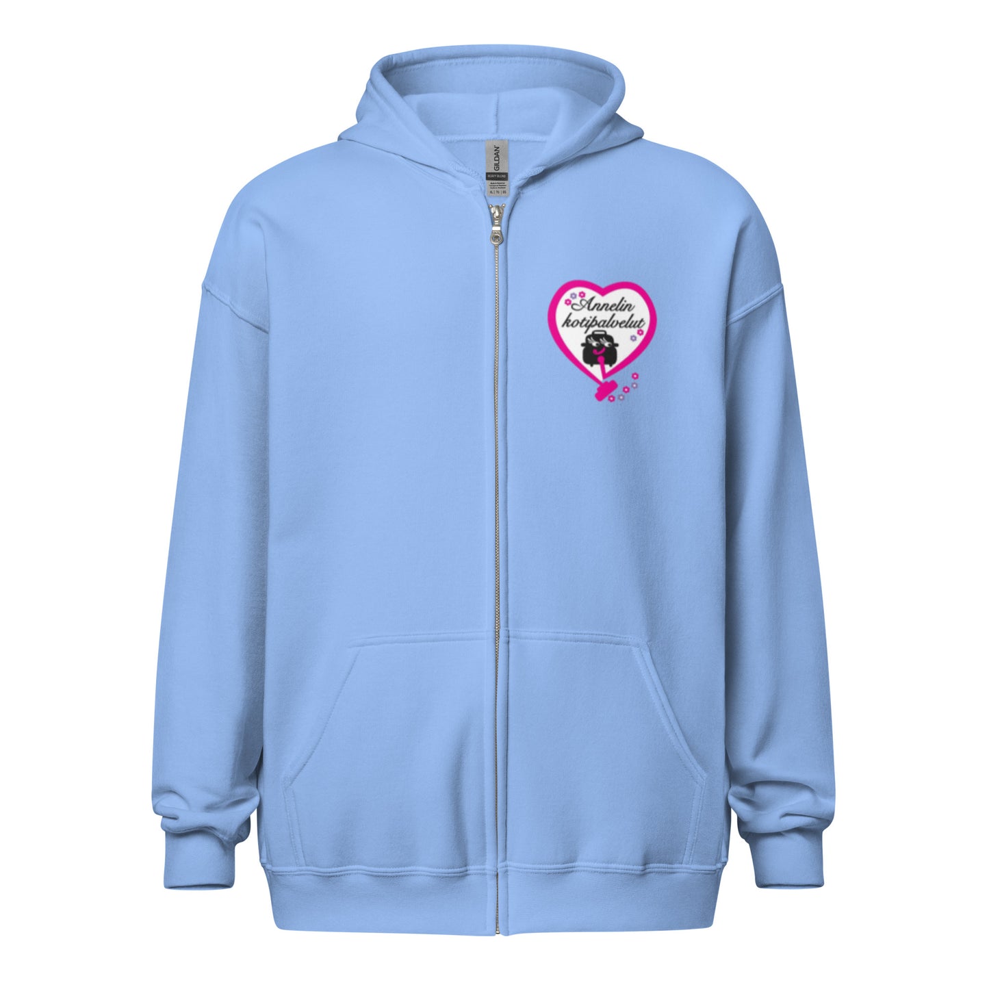 "Annelin Kotipalvelut" huppari vetoketjulla (logo selässä ja rinnassa)