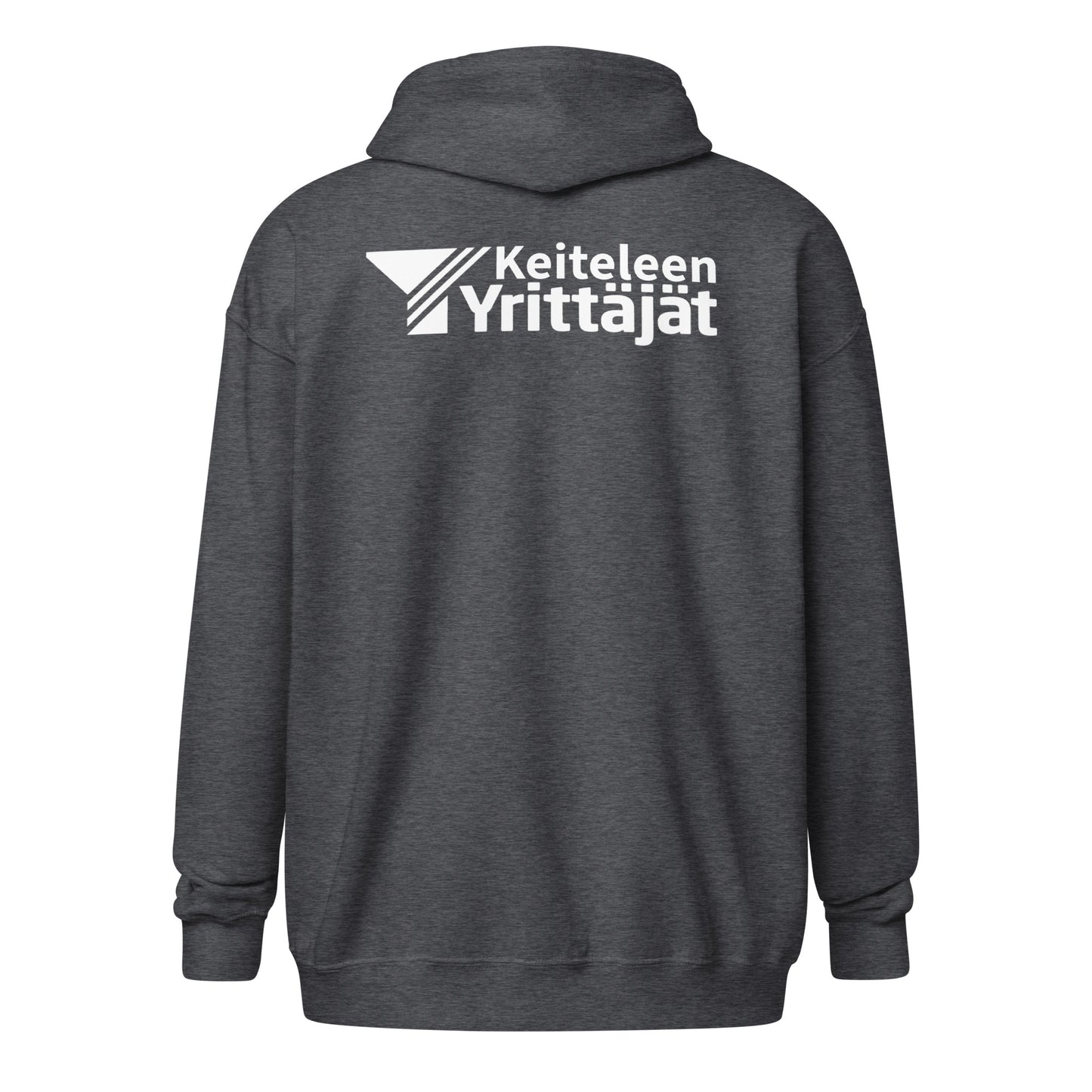 "Keiteleen Yrittäjät" huppari vetoketjulla (logo selässä)