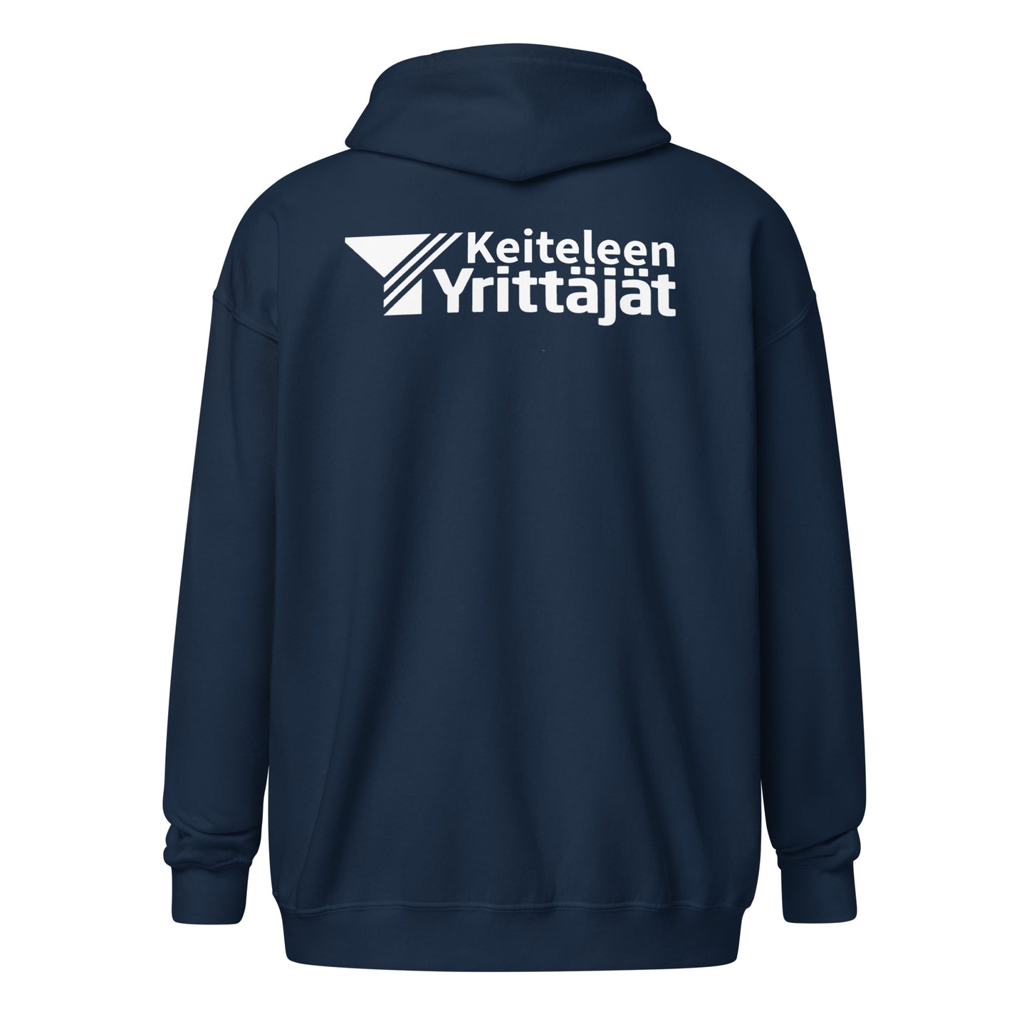 "Keiteleen Yrittäjät" huppari vetoketjulla (logo selässä)
