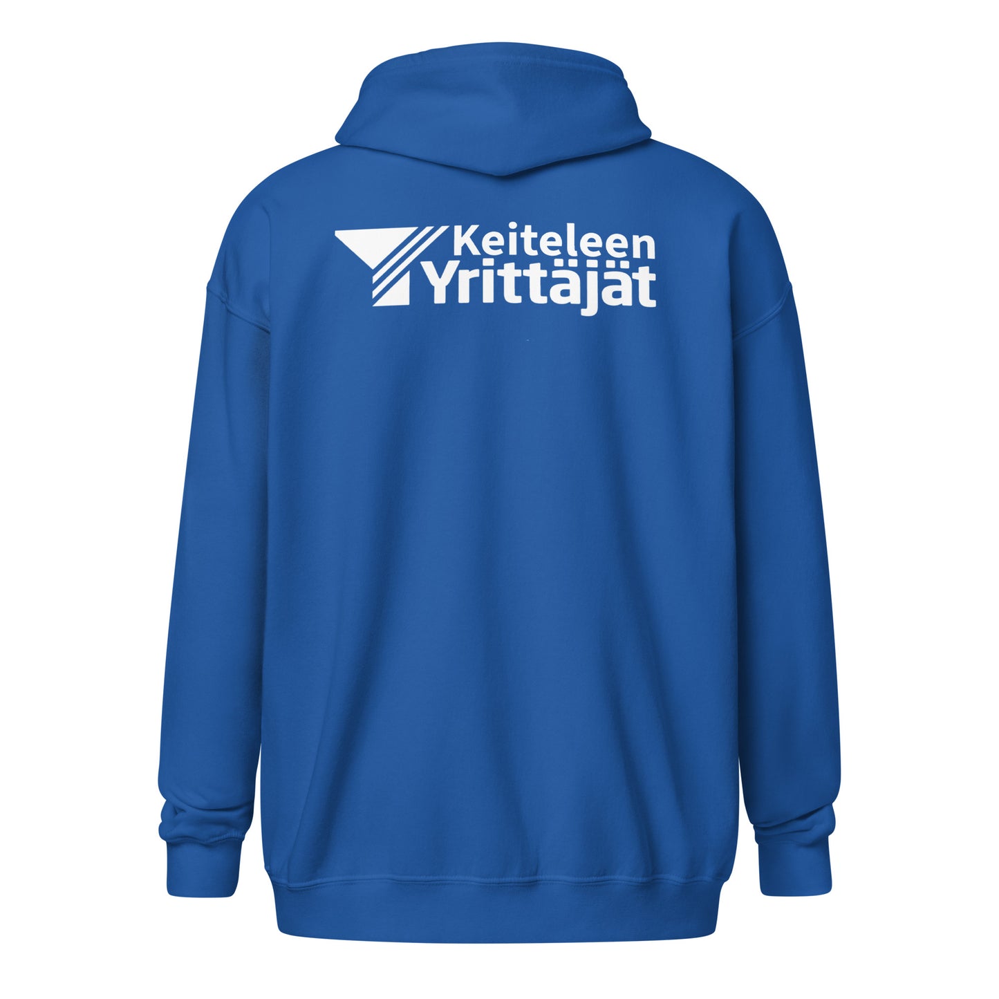 "Keiteleen Yrittäjät" huppari vetoketjulla (logo selässä)