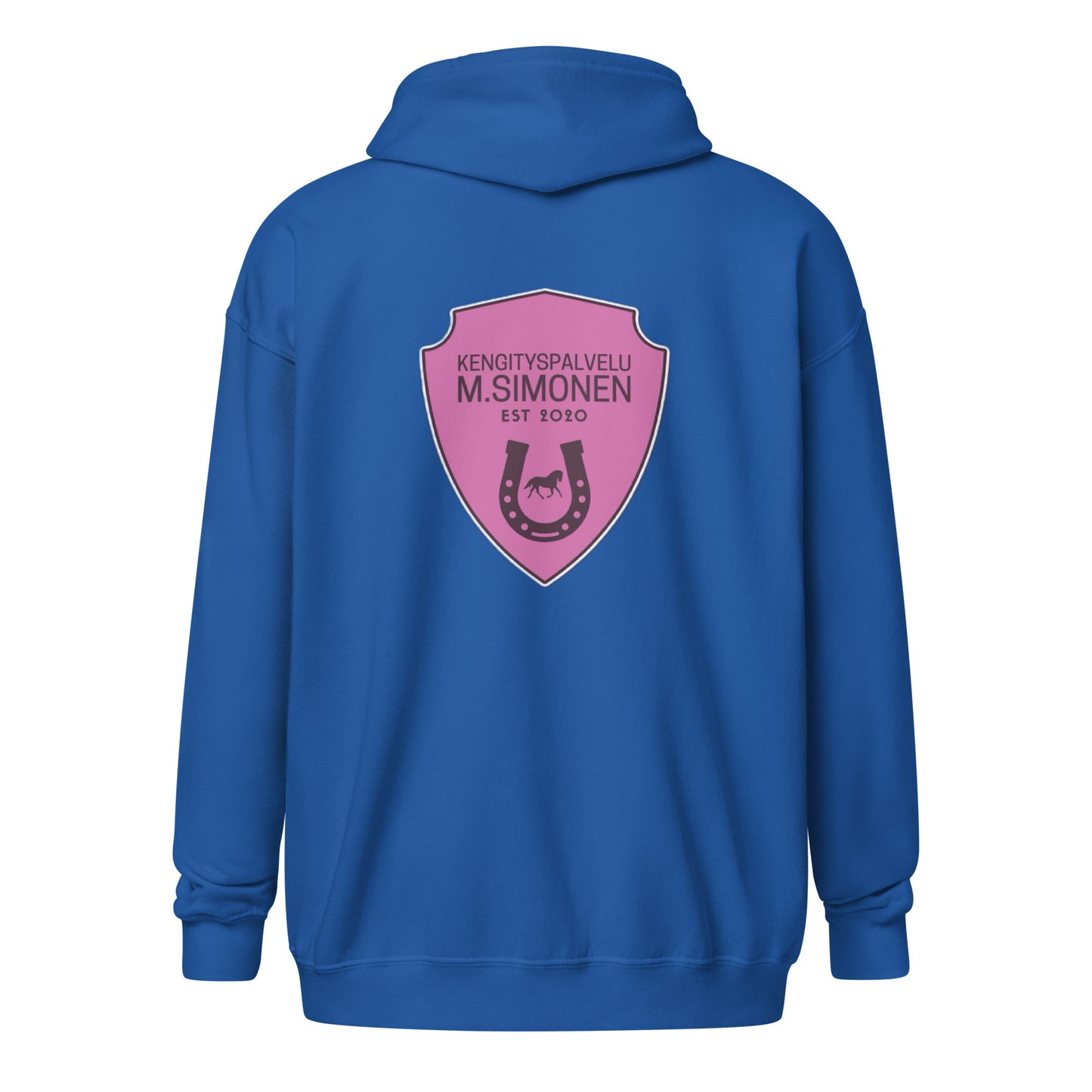 "M.Simonen" hoodie with zipper (logo on chest and back)
