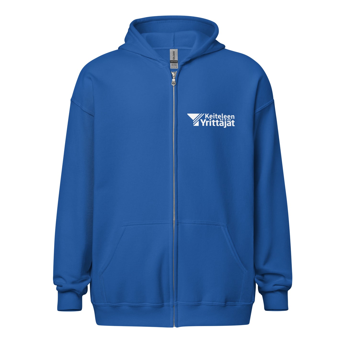 „Keiteleen Yrittäjät“ Kapuzenpullover mit Reißverschluss (Logo auf der Brust)