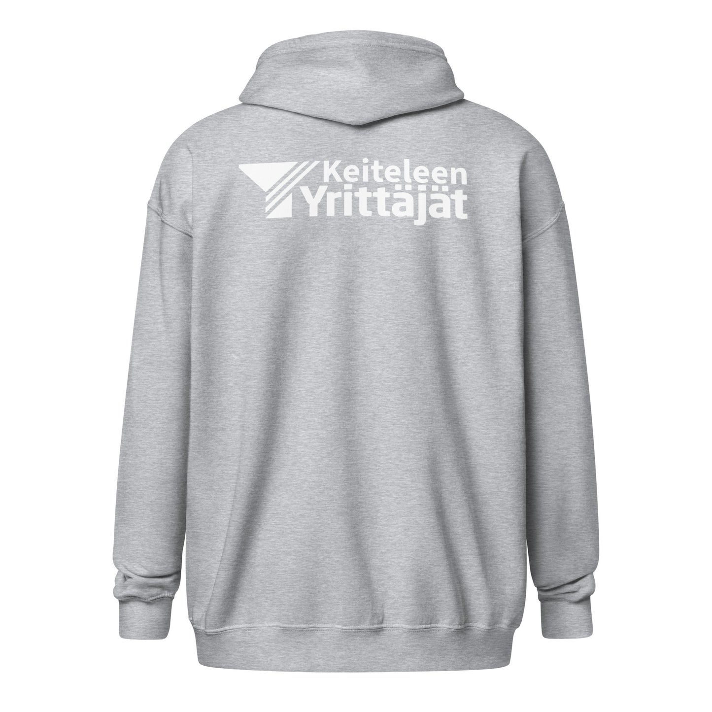 "Keiteleen Yrittäjät" huppari vetoketjulla (logo selässä)
