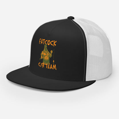 Trucker-Cap „Fatcock“, Jägerfarben (DTF-Druck)