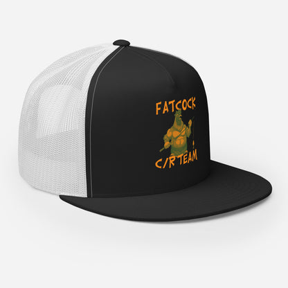 Trucker-Cap „Fatcock“, Jägerfarben (DTF-Druck)