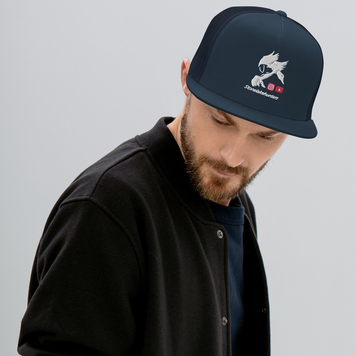 Trucker-Cap „Stonelake Hunters“, weißes Logo