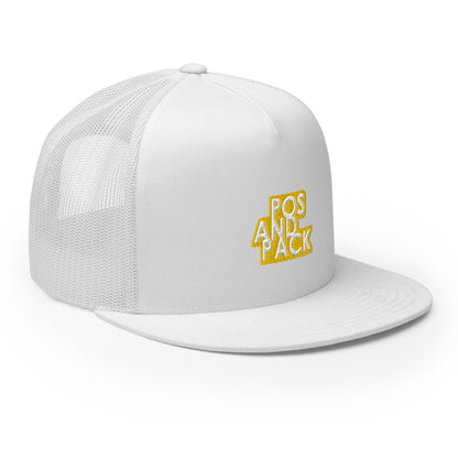 "POS AND PACK" trucker cap (yellow logo)