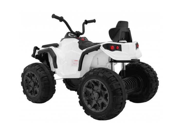 RollZone children's electric quad bike with rubber tires (white)