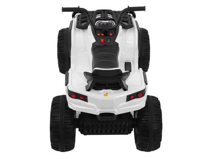 RollZone children's electric quad bike with rubber tires (white)