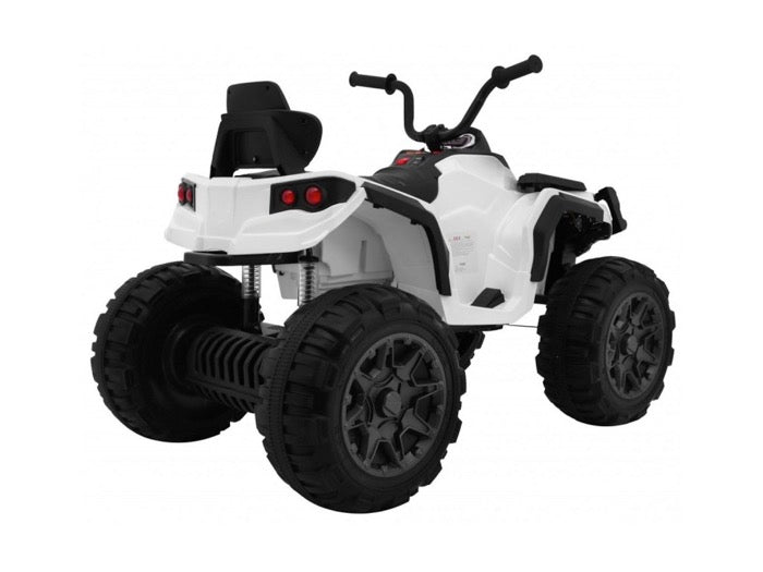 RollZone children's electric quad bike with rubber tires (white)