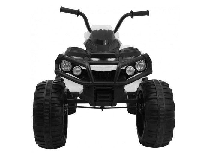 RollZone children's electric quad bike with rubber tires (white)