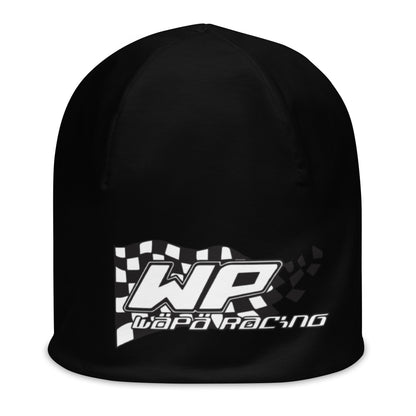 Dünne Trikotmütze „Wäpä Racing“, weiß-schwarzes Logo