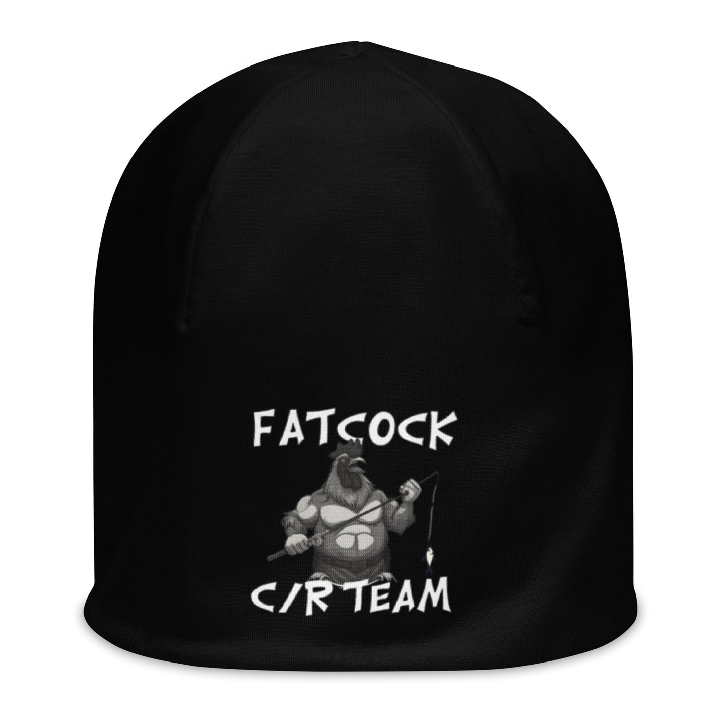 "Fatcock" thin tricot beanie, black