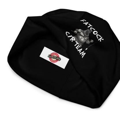 "Fatcock" thin tricot beanie, black