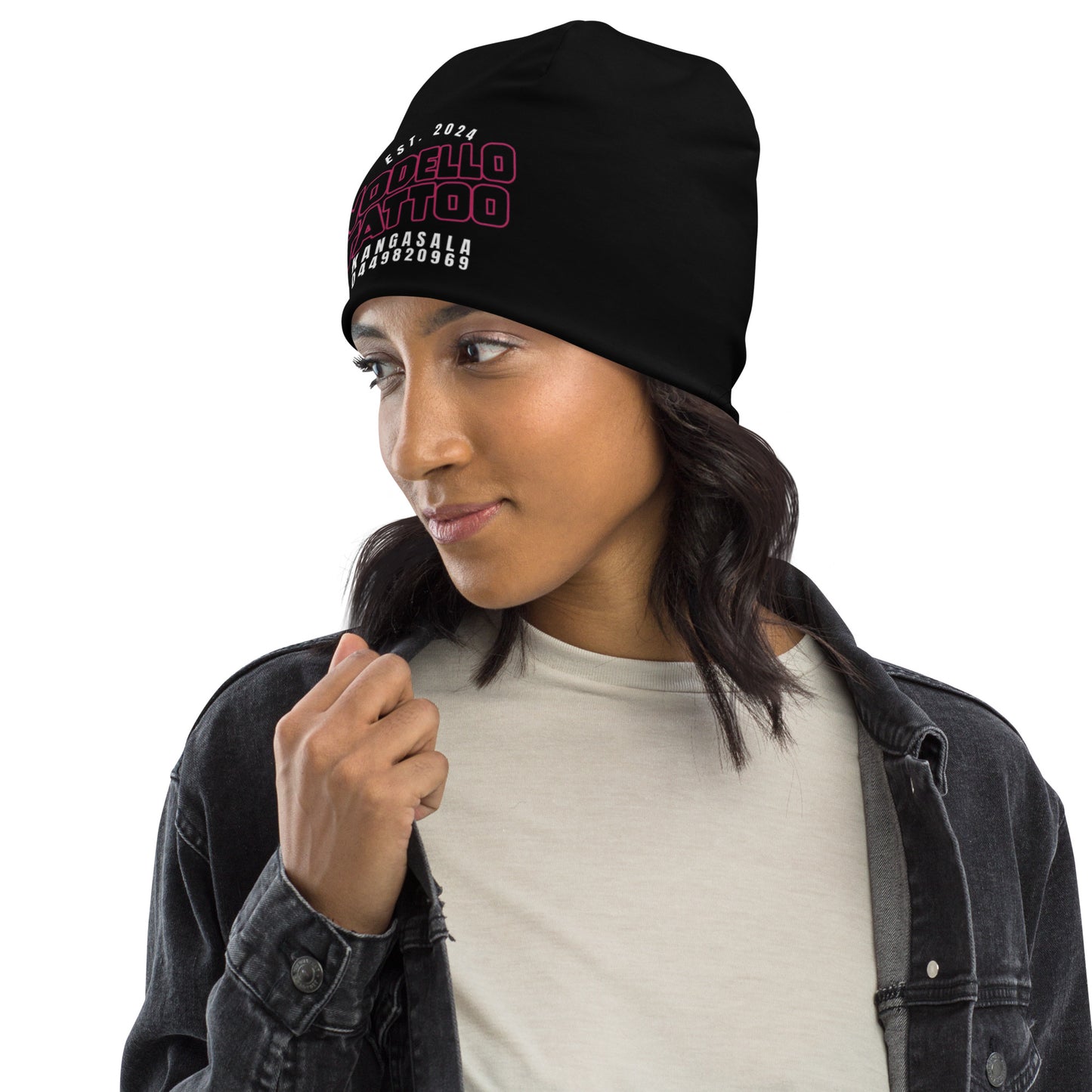 "Nodello Tattoo" thin tricot beanie