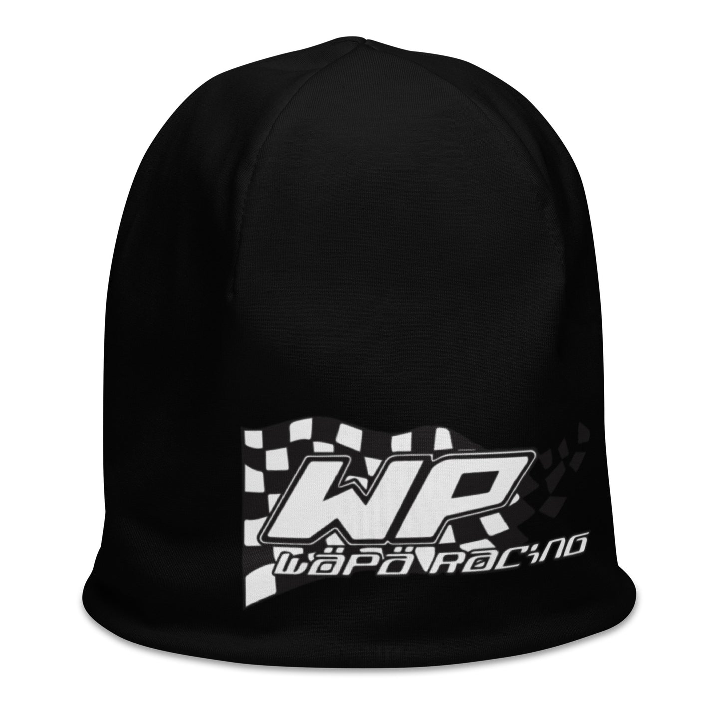 "Wäpä Racing" ohut trikoopipo, valkomusta logo