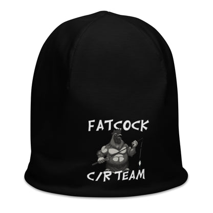 "Fatcock" thin tricot beanie, black