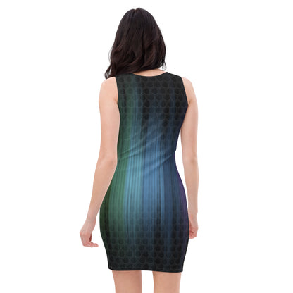 "Colors of the spectrum" patterned dress