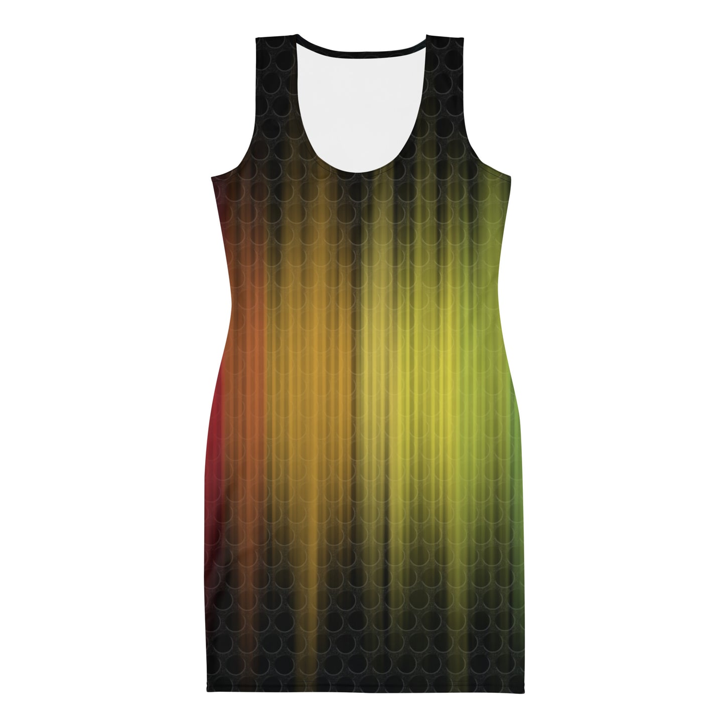 "Spektrin värit" kuvioitu mekko