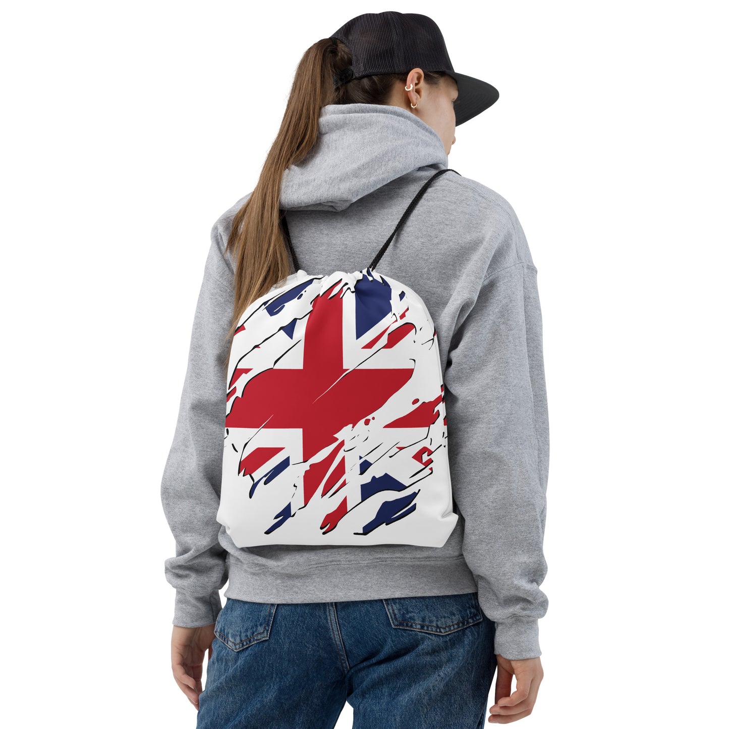 "UK" drawstring bag