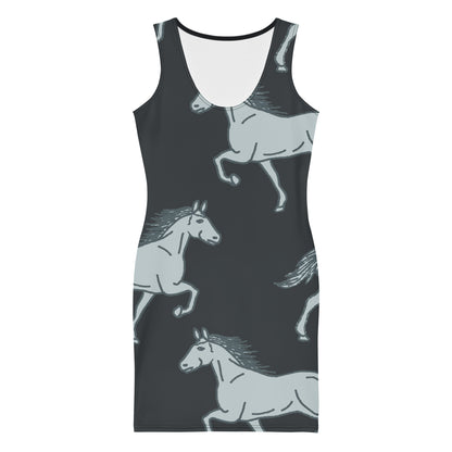 Kleid mit „Pferd“-Muster