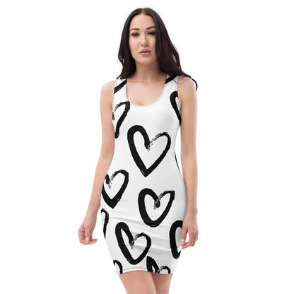 "Sydän" kuvioitu mekko