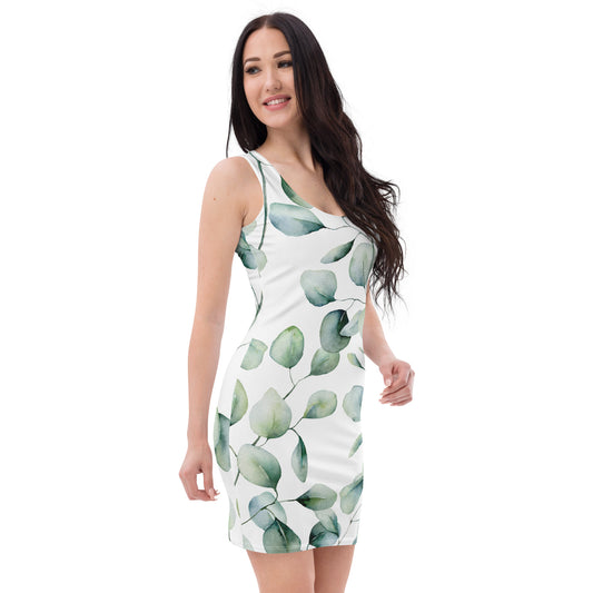 "Leaves" patterned dress