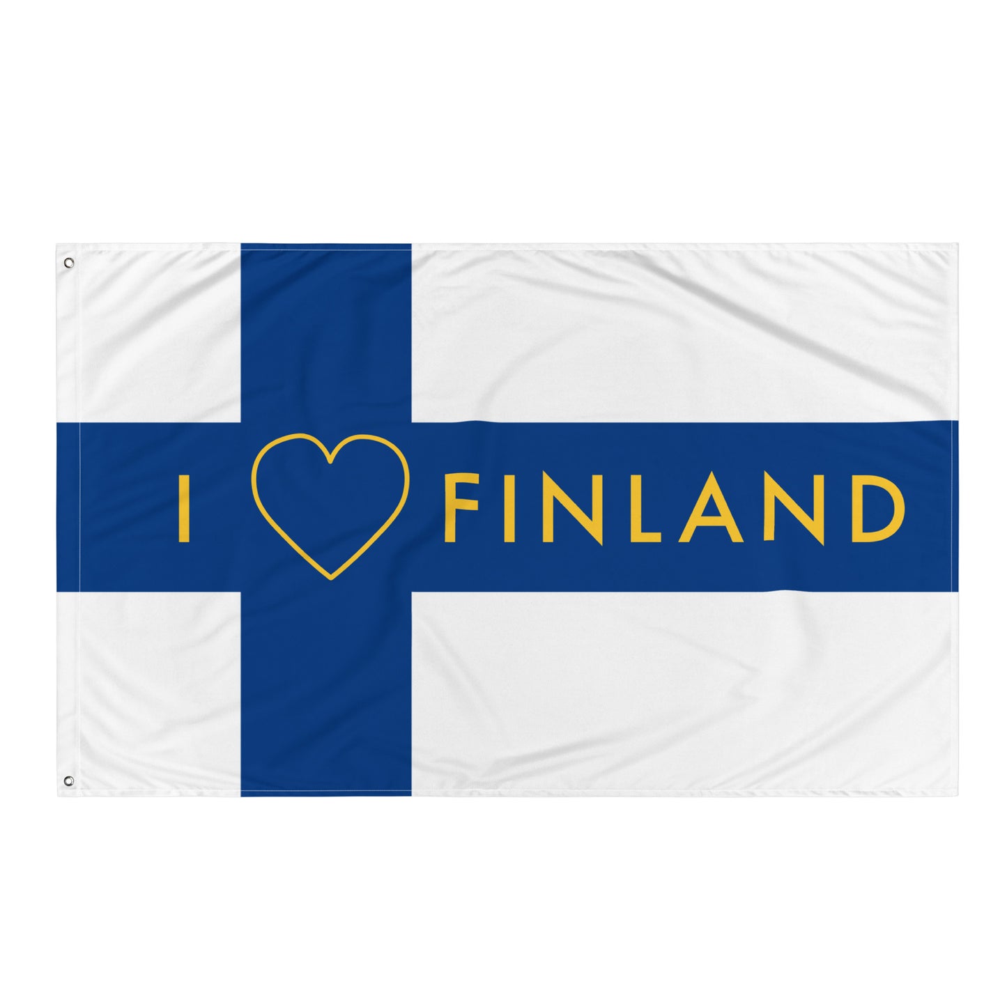 „Ich liebe Finnland“ finnische Flagge