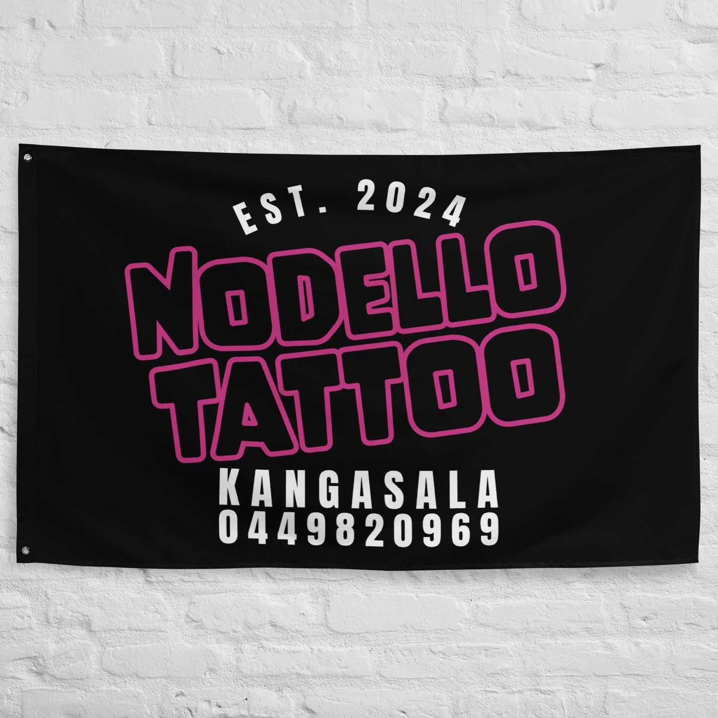 "Nodello Tattoo" wall flag, horizontal