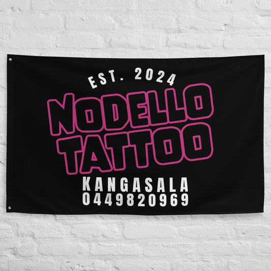 "Nodello Tattoo" wall flag, horizontal