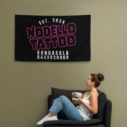 "Nodello Tattoo" wall flag, horizontal