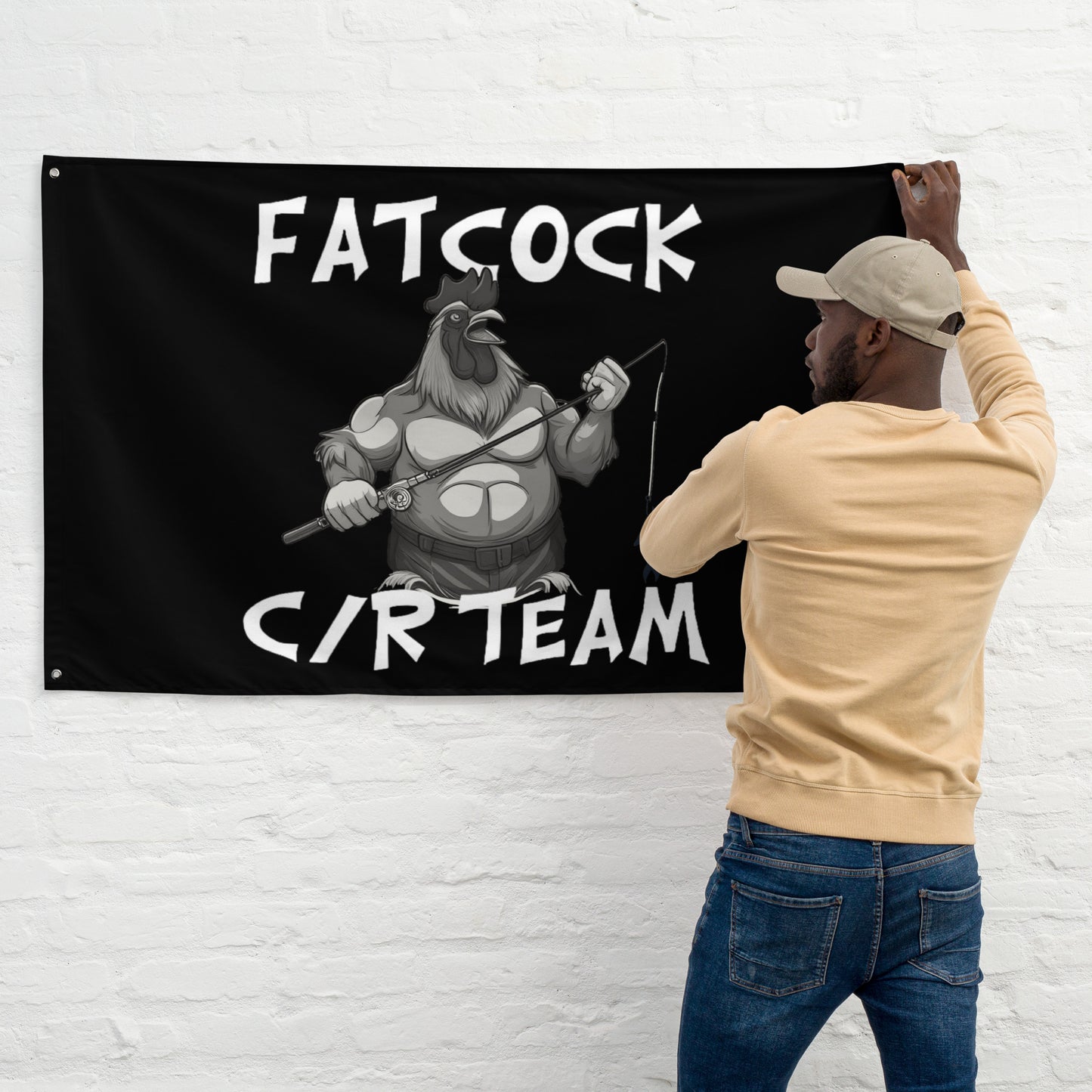 "Fatcock" wall flag