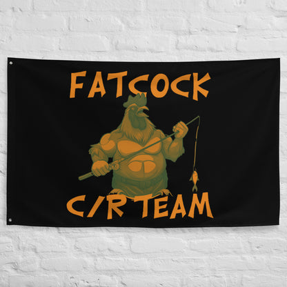 "Fatcock" wall flag, Jäger colors