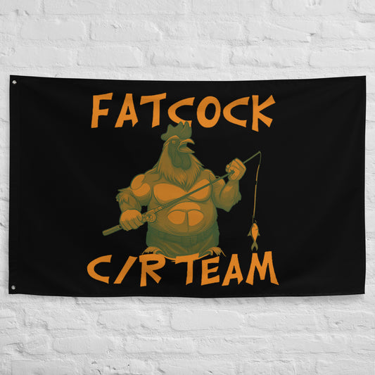 "Fatcock" wall flag, Jäger colors