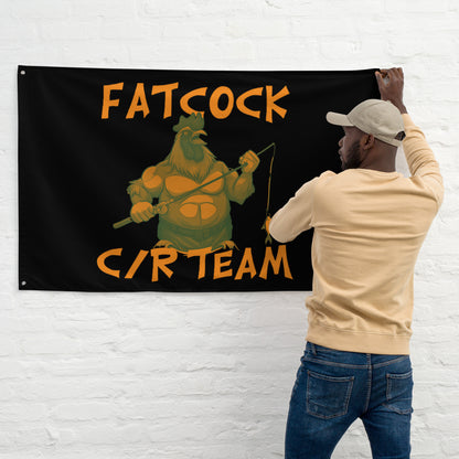 "Fatcock" wall flag, Jäger colors