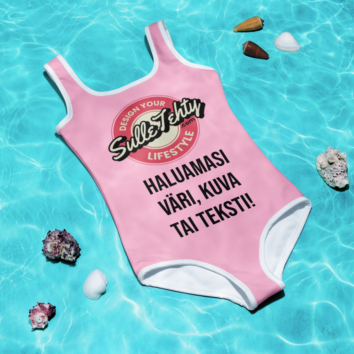 Children's swimsuit with DTG printing